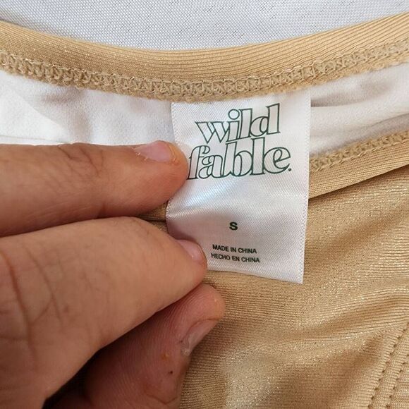 Wild Fable two-piece Bikini Gold Top XS Bottom S Swimsuit - Picture 9 of 9